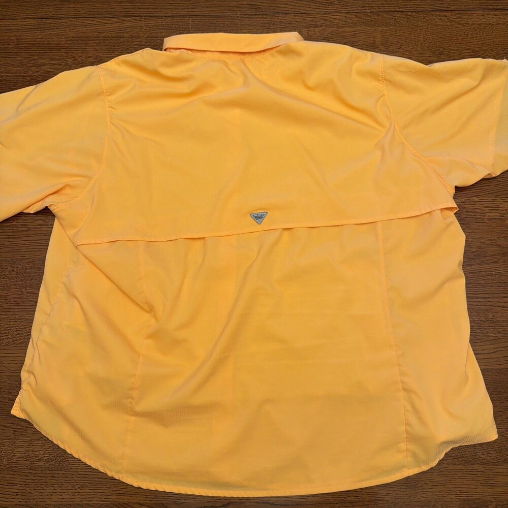 Columbia PFG Omnishade Women’s 3X Short Sleeve Orange Shirt - Picture 9 of 15